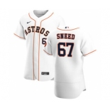 Men's Nike Houston Astros #67 Cy Sneed White Home 2020 Authentic Player Baseball Jersey