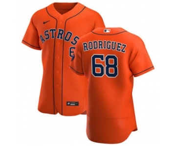 Men's Nike Houston Astros #68 Nivaldo Rodriguez Orange Alternate 2020 Authentic Team Baseball Jersey