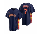 Men's Nike Houston Astros #7 Craig Biggio Navy Alternate Stitched Baseball Jersey