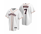 Men's Nike Houston Astros #7 Craig Biggio White Home Stitched Baseball Jersey