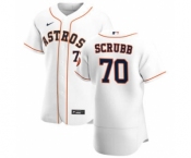 Men's Nike Houston Astros #70 Andre Scrubb White Home 2020 Authentic Player Baseball Jersey