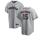 Nike Men's Houston Astros #15 Maldonado Grey  Cool Base Baseball Jersey