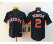 Nike Men's Houston Astros #2 Alex Bregman Replica Navy Blue Alternate Cool Base Baseball Jersey