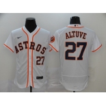 Nike Men's Houston Astros #27 Jose Altuve White Home Flex Base Authentic Collection Bound Baseball Jersey