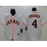 Nike Men's Majestic Houston Astros #4 George Springer Authentic White Alternate Cool Base Baseball Jersey