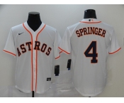 Nike Men's Majestic Houston Astros #4 George Springer Authentic White Alternate Cool Base Baseball Jersey