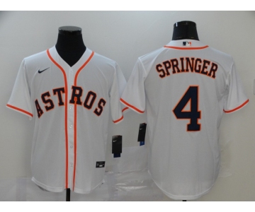 Nike Men's Majestic Houston Astros #4 George Springer Authentic White Alternate Cool Base Baseball Jersey