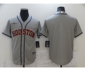 Nike Men's Majestic Houston Astros Blank Authentic Grey Cool Base Baseball Jersey