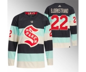 Men Seattle Kraken #22 Oliver Bjorkstrand 2024 Deep Sea Blue Winter Classic Stitched Jersey