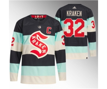 Men Seattle Kraken #32 Kraken 2024 Deep Sea Blue Winter Classic Stitched Jersey