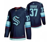 Men's Seattle #37 Kraken Yanni Gourde 2022 Home Navy Jersey