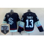 Men's Seattle Kraken #13 Brandon Tanev Navy 2021-22 Season Inaugural Authentic Jersey