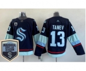 Men's Seattle Kraken #13 Brandon Tanev Navy 2021-22 Season Inaugural Authentic Jersey