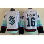 Men's Seattle Kraken #16 Jared McCann White Authentic Jersey