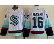 Men's Seattle Kraken #16 Jared McCann White Authentic Jersey