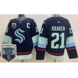 Men's Seattle Kraken #21 Kraken Navy 2021-22 Season Inaugural Authentic Jersey