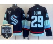 Men's Seattle Kraken #29 Vince Dunn Navy 2021-22 Season Inaugural Authentic Jersey