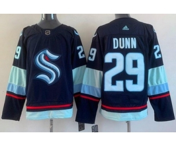 Men's Seattle Kraken #29 Vince Dunn Navy Authentic Jersey