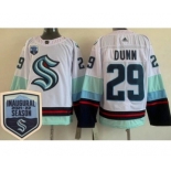 Men's Seattle Kraken #29 Vince Dunn White 2021-22 Season Inaugural Authentic Jersey