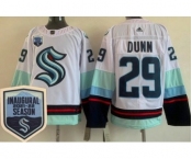 Men's Seattle Kraken #29 Vince Dunn White 2021-22 Season Inaugural Authentic Jersey