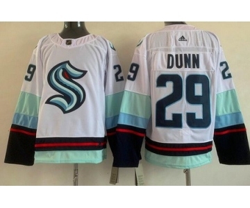 Men's Seattle Kraken #29 Vince Dunn White Authentic Jersey