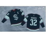 Men's Seattle Kraken #32 Kraken 2020 New Team Navy Home Authentic Stitched Hockey Jersey