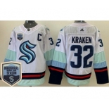 Men's Seattle Kraken #32 Kraken White 2021-22 Season Inaugural Authentic Jersey