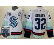 Men's Seattle Kraken #32 Kraken White 2021-22 Season Inaugural Authentic Jersey