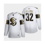 Men's Seattle Kraken #32 Kraken White Golden Edition Limited Stitched Hockey Jersey