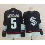 Men's Seattle Kraken #5 Mark Giordano Navy Blue Adidas Stitched NHL Jersey