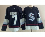 Men's Seattle Kraken #7 Jordan Eberle Navy Blue Adidas Stitched NHL Jersey