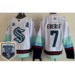 Men's Seattle Kraken #7 Jordan Eberle White 2021-22 Season Inaugural Authentic Jersey