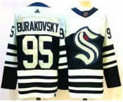 Men's Seattle Kraken #95 Andre Burakovsky Blue 2022 Reverse Retro Stitched Jersey