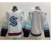 Men's Seattle Kraken Blank White Stitched Adidas NHL Jersey