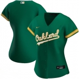 Nike Women Oakland Athletics Blank Green Alternate Stitched Cool Base Baseball Jersey