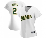 Women's Oakland Athletics #2 Khris Davis Home 2020 Baseball Player Jersey White