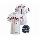 Men's Houston Astros #2 Alex Bregman 2021 Grey World Series Flex Base Stitched Baseball Jersey