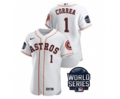 Men's Houston Astros #2 Alex Bregman 2021 Grey World Series Flex Base Stitched Baseball Jersey