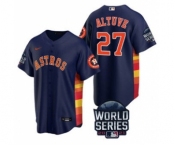 Men's Houston Astros #27 Jose Altuve 2021 Navy World Series Cool Base Stitched Baseball Jersey