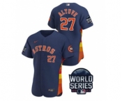 Men's Houston Astros #27 Jose Altuve 2021 Navy World Series Flex Base Stitched Baseball Jersey