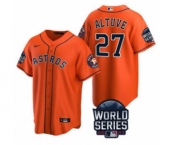 Men's Houston Astros #27 Jose Altuve 2021 Orange World Series Cool Base Stitched Baseball Jersey