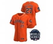 Men's Houston Astros #27 Jose Altuve 2021 Orange World Series Flex Base Stitched Baseball Jersey