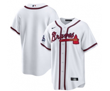 Men's Atlanta Braves Blank 2021 White World Series Champions Cool Base Stitched Jersey