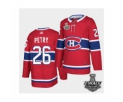 Men's Adidas Canadiens #26 Jeff Petry Red Road Authentic 2021 Stanley Cup Jersey