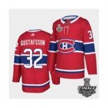 Men's Adidas Canadiens #32 Erik Gustafsson Red Road Authentic 2021 Stanley Cup Jersey