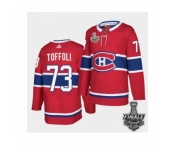 Men's Adidas Canadiens #73 Tyler Toffoli Red Road Authentic 2021 Stanley Cup Jersey