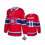 Men's Montreal Canadiens #11 Brendan Gallagher 2021 Red Stanley Cup Final Stitched Hockey Jersey