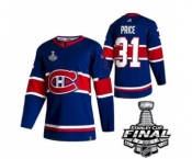 Men's Montreal Canadiens #31 Carey Price 2021 Blue Stanley Cup Final Stitched Hockey Jersey