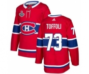 Men's Montreal Canadiens #73 Tyler Toffoli 2021 Red Stanley Cup Final Stitched Hockey Jersey