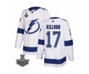 Men's Adidas Lightning #17 Alex Killorn White Home Authentic 2021 Stanley Cup Jersey